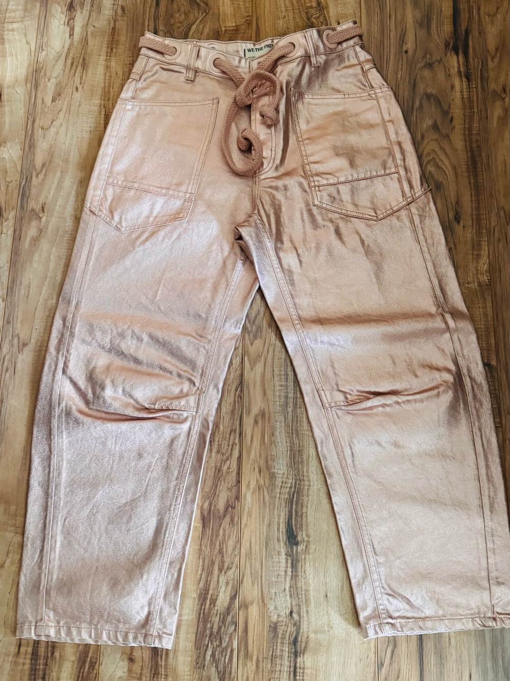 We The Free Moxie Pull On Rose Gold Pants
